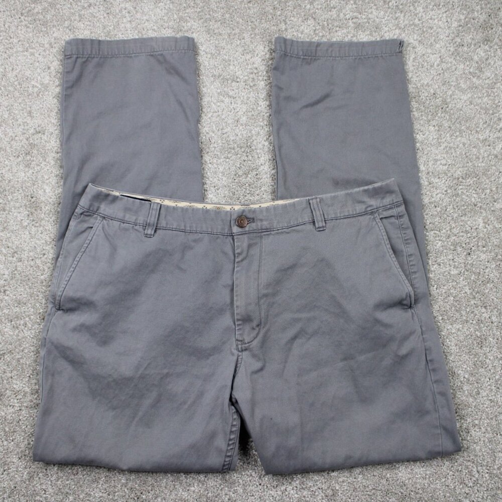 Pendleton Pants Mens 38x32 Gray Chino Flat Front‎ Straight Leg 100% Cotton
